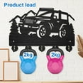 thumbnail image 4 of Off Road Vehicle Coat Rack Wall Mount Forest Mountain Wood Key Hooks for Wall 11.8×7.9inch Black Key Holder Hanger Wall Art Decor with 5 Alloy Hooks for Gift Hallway Entryway Kitchen, 4 of 9
