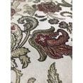 thumbnail image 3 of Decora Furnishings Woven Jacquard Floral Design Sewing and Craft Fabric by The Yard, Orangish Red, 3 of 10