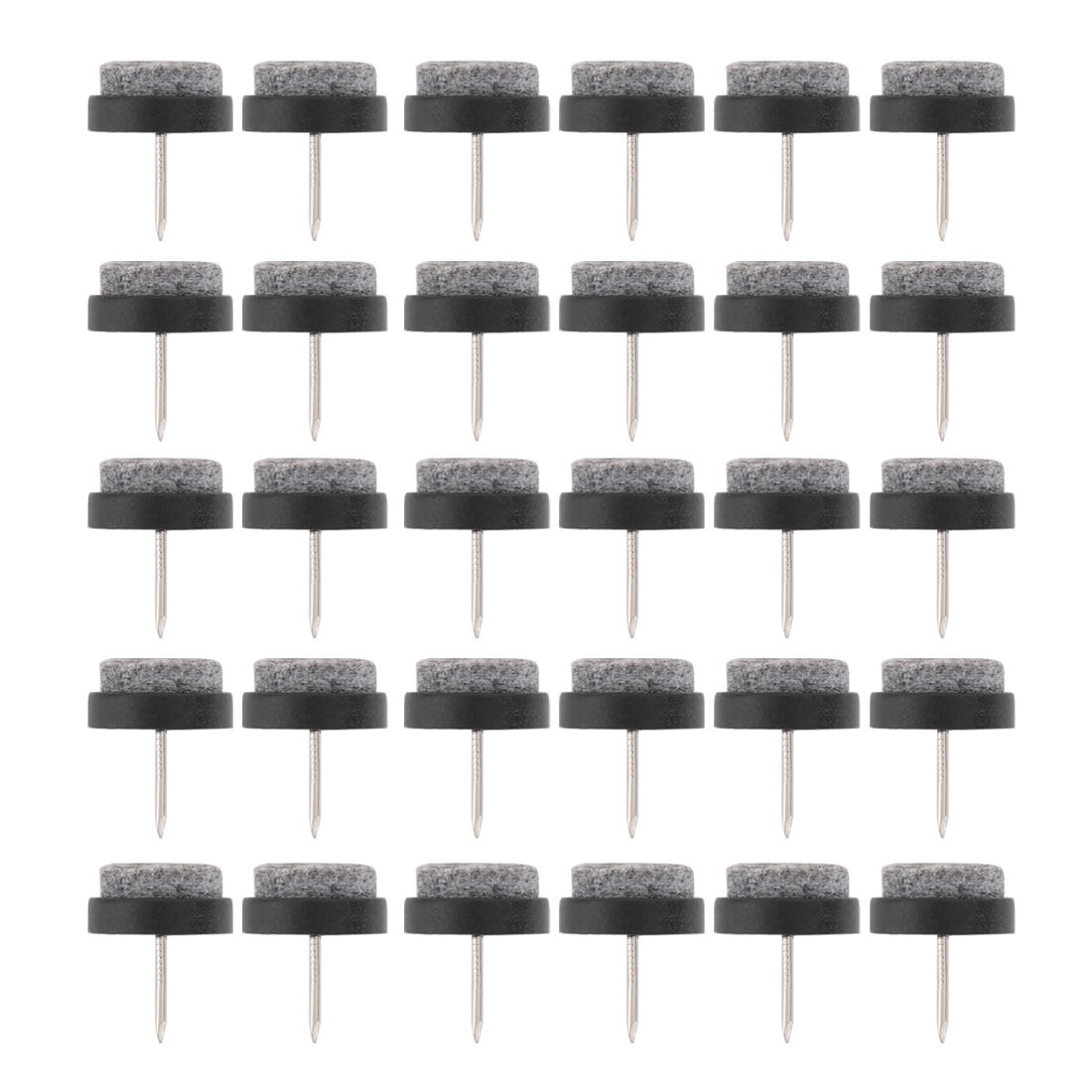 Felt Pad Nails Glides Floor Protector Anti-scratch Furniture Leg 20mm Dia 30pcs