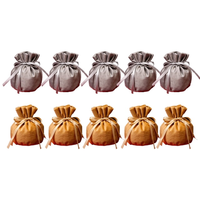 Bolsas de terciopelo con cordón para joyería Laklulu, bolsas de regalo de tamaño pequeño, bolsas de regalo para fiestas de bodas (paquete de 10)
