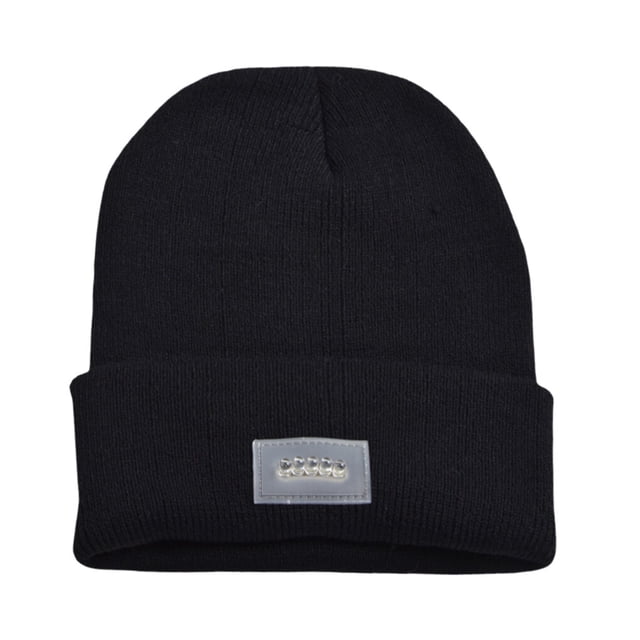 Sonducket Gorro de ciclismo para acampar en otoño e invierno, gorro luminoso LED para exteriores, gorro de esquí con luz desmontable, gorro de Pescar Negro