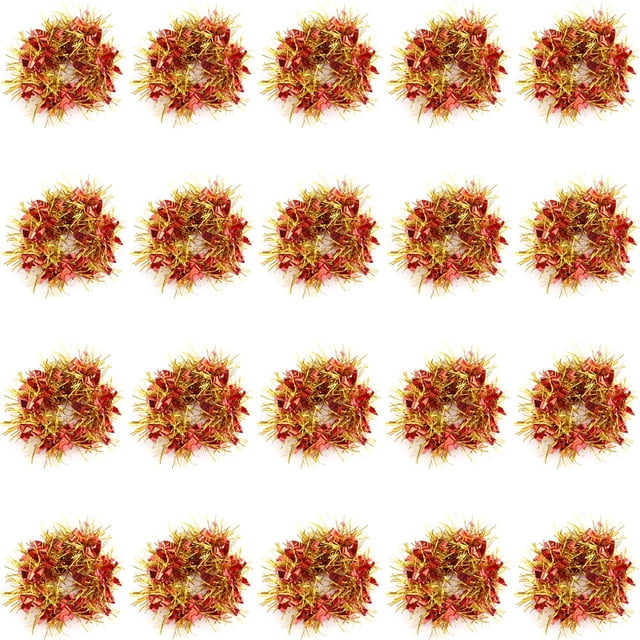 Juego de flores elásticas rojas para muñecas y pompones para animadoras: ¡mejora tu espíritu!
