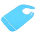 thumbnail image 1 of M Buder Babero Impermeable Reutilizable Para Adultos Mayores, Delantal Protector Para Comer Y Cenar, Tela Anti Manchas Con Bolsillo Integrado, Tamaño 45x65 cm / 17.7x25.6 inches, Color Azul Cielo, 1 of 9