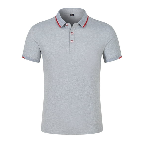 Calssic Fit Polos Shirts for Men,Spring Summer Solid Color Collared Short Sleeve Shirt Men Casual Business High Stretch Tops