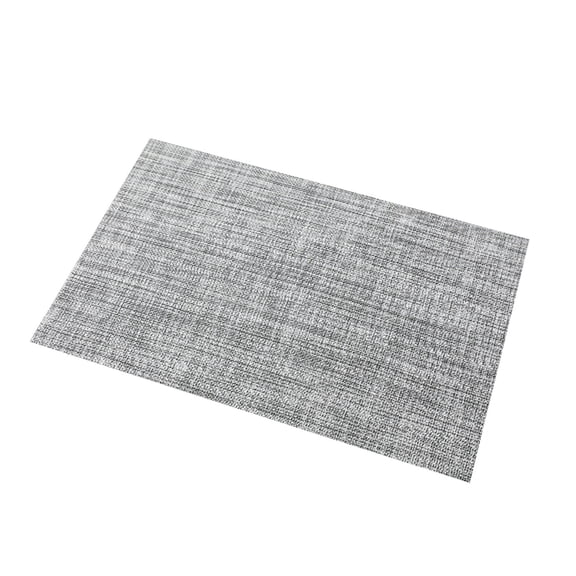 LYCAQL Placemats Set of 6 Woven Place Mats for Kitchen Table Indoor/Outdoor Washable Placemat Wipeable Dining Table Mats(Gray, 18 x 12 in)