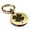 Gold, variant on Stainless Steel Four Leaf Clover Good Luck Charm Round Medallion Keychain Circle Ring