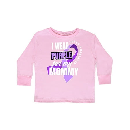 

Inktastic I Wear Purple For My Mommy Lupus Awareness Gift Toddler Boy or Toddler Girl Long Sleeve T-Shirt