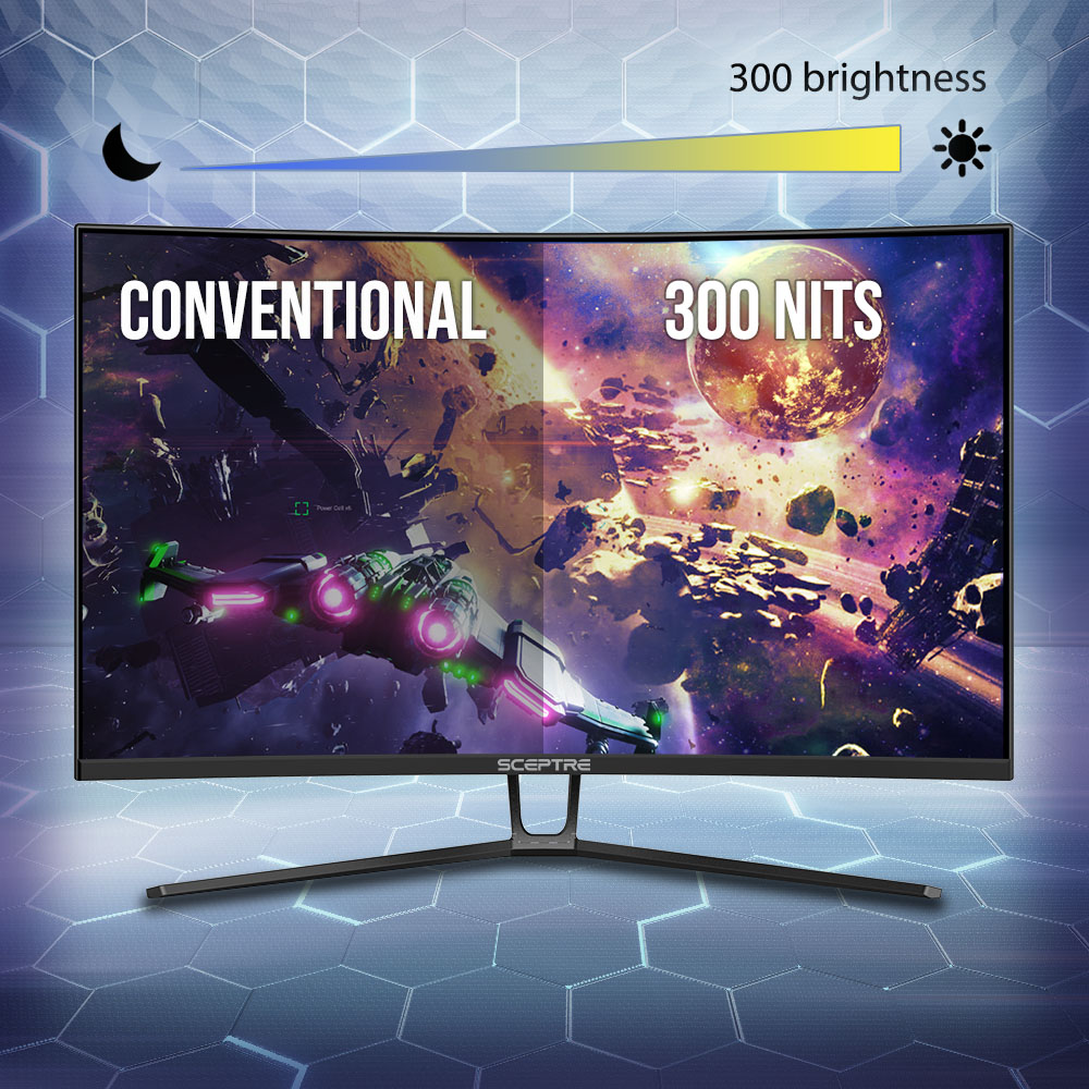 Sceptre Curved 27" 240Hz Gaming Monitor 1920 x 1080p 1ms AMD FreeSync Premium, R1500 99% sRGB Build-in Speakers Machine Black 2022 (C275B-FWN240)