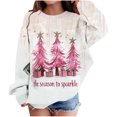 thumbnail image 2 of Blusas y camisas de manga larga con cuello redondo para niños Estampados navideños de manga larga Casual Suelto Forro polar para mayor calidez Sudadera con capucha de manga larga con cuello redondo pa, 2 of 4