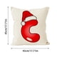 thumbnail image 4 of Puntoco Funda de almohada con letras navideñas, funda de almohada decorativa para sofá festivo, funda de cojín con estampado de lino, 4 of 5
