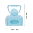 thumbnail image 3 of WHAMVOX 1Pc Portable Sky Blue Pet Cleaning Tool Outdoor Litter Shovel with Humanized Handle, 3 of 7