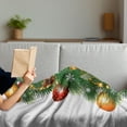 thumbnail image 3 of Christmas Soft Flannel Fleece Blanket, Pine Tree Branch Detailed Ornaments Bells Berries and Cones Cheerful Holiday Noel, Cozy Plush for Indoor and Outdoor Use, 50" x 70", Multicolor, by Ambesonne, 3 of 5