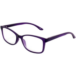 Birdz BPA Free Non Carcinogenic Readers Purple Frame Clear Lens 2.0 Magnification