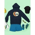 thumbnail image 3 of Layered Alien Emoji Vibes - Retro Galactic Graphic Youth's Hoodie, 3 of 4