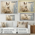 thumbnail image 4 of Designart "Curious Bunny'S Charming Encounter With Flowers I" Animals Rabbit Wall Decor, 4 of 7