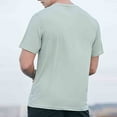 thumbnail image 6 of WRKEKC Workout Shirts for Men Solid Color Athletic Casual Loose Fit Outdoor Training Running Quick Dry T Shirt Mesh Breathable Short Sleeve, 6 of 6