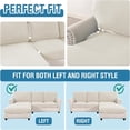 thumbnail image 6 of Sectional Couch Covers 6 Pieces Stretch Sofa Covers for Sectional Sofa Set Separate L Shaped Couch Cover for Both Left/Right Couch, 6 of 6