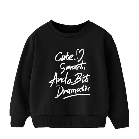 SonxaHe Infant Boy' Sweatshirt Fleece Warm Long Sleeves Letter Print Thick Overiszed Winter Fall Sweatshirt Black,Sized 1-3