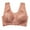 Khaki, variant on RYRJJ Front Closure Lace Deep V-Neck Bras for Women Plus Size Wirefree Push Up Shaping Bra Full-Coverage Unpadded Everyday Underwear(Pink,L)