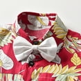 thumbnail image 4 of Kiplyki Kids Pants Boys Gentleman Bow Tie Floral Printed T-Shirt Tops+Shorts Outfits, 4 of 8
