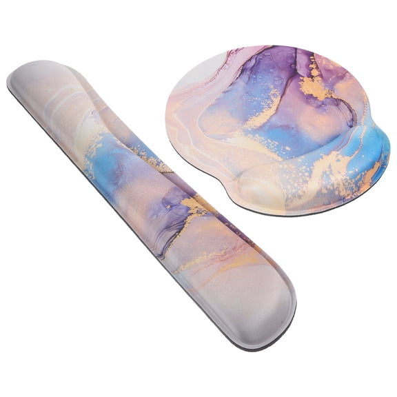 1 Set Office Mouse Pad with Wrist Support Nonslip Bottom and Reusable Mouse Mat