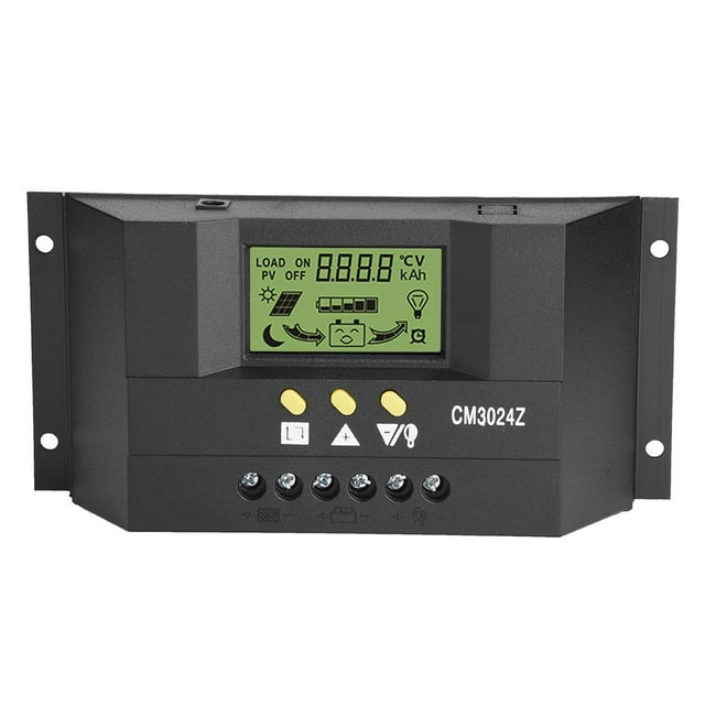 Pwm Contrôleur de Charge de Panneau Solaire Intelligent Régulateur Affichage Lcd 12V 24V 30A, Contrôleur de Charge Solaire