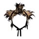 thumbnail image 5 of Capa de plumas artificiales, accesorio decorativo para el cuello, disfraz, bufanda de fiesta Marrón, 5 of 9
