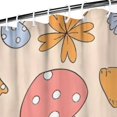 thumbnail image 3 of Red Mushroom Flower Light Pattern Shower Curtain 72"x84" ,Bathroom Decorative Shower Curtains Set with 12 Hooks,Modern Waterproof Washable Shower Curtain, 3 of 6