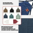 thumbnail image 6 of lanema Professional Work Apron Heavy Duty Canvas Apron For Coffee Shop Salon Gardening, 6 of 12