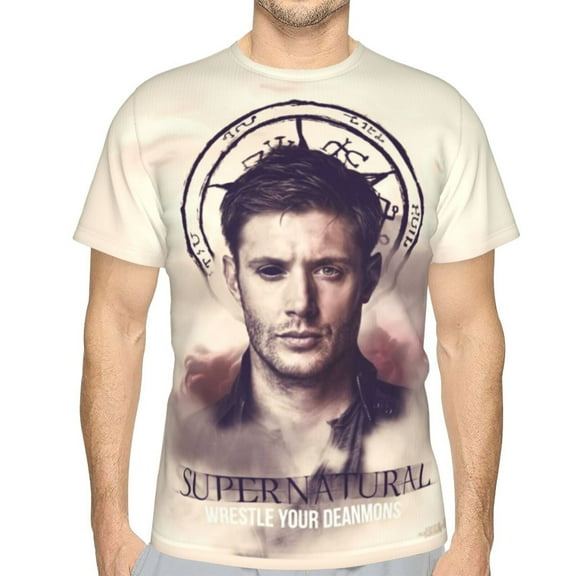 Supernatural Unisex 3d Pattern Printed Short Sleeve T-Shirts Casual Graphics Tees Small