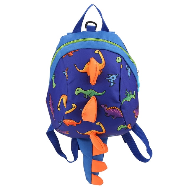Mochila de dinosaurio para niños, bolsa para niños pequeños, mochila de dibujos animados para niños en edad preescolar y niñas, color azul oscuro