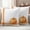 Yellow Orange, variant on Pink Pumpkin Outdoor Waterproof Pillow Covers, Thanksgiving Fallen Leaves Autumn Stripe Decorative Square Throw Pillowcase Sofa Cushion Sham for Patio/Couch/Chair, 24"x24" 2 Pack