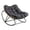 Yellow & Gray, variant on Tcbosik Outdoor Rocking Chair, Wicker Egg Chair, Indoor Comfy Oversized Papasan Chair with Padded Cushion, Rocker for Porch, Garden, Patio, Brown & Beige