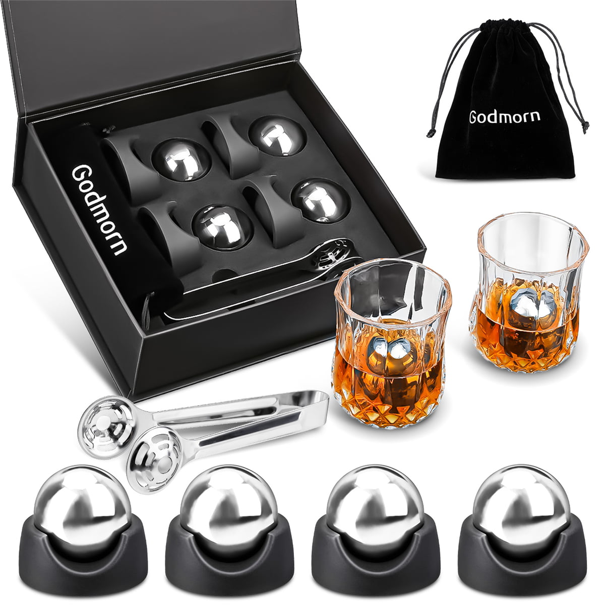 Household Stainless Steel Ice Cubes Reusable Whisky Chilling Stones BL 