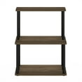 thumbnail image 3 of Furinno Turn-N-Tube 3-Tier Toolless Multipurpose Printer Stand Display Storage Shelf, Columbia Walnut/Black, 3 of 6