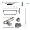 thumbnail image 3 of Goo-Ki 10"(256mm) Hole Center Knurled Satin Nickel Kitchen Cabinet Handles, Closet Classic Zinc Alloy Cabinet Pulls Dresser Handles for Bedroom, 6 Pack, 3 of 9
