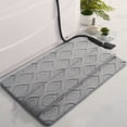 thumbnail image 3 of sruoe Bath Mat Rugs, Bath Mats for Bathroom Floor, Extra Absorbent Quick Dry Bathroom Mats, Washable Bath Rugs and Mats, Bath Carpet for Shower, Polyester, Gray, 3 of 6