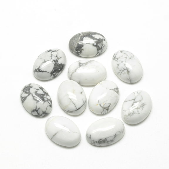 Natural Howlite Cabochons Oval 18x13x5mm