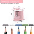 thumbnail image 3 of 1-Piece Electric Pencil Sharpener — Designed for Children: Features a Sharp Blade for Rapid Sharpening; Suitable for No. 2 Pencils, Schools, Classrooms, Offices, and Home Use.,Black, 3 of 7