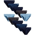 thumbnail image 1 of Reebok Men's Underwear - Low-Rise Quick Dry Performance Briefs (10 Pack), Size Small, Blues/Charcoal, 1 of 6