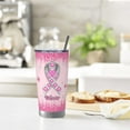 thumbnail image 3 of Breast Cancer Gifts for Women, Breast Cancer Gifts Stainless Steel Tumbler 20oz, Breast Cancer Awareness Gifts, Breast Cancer Survivor Gifts for Women, Pink Ribbon Gifts for Breast Cancer Patients, 3 of 7