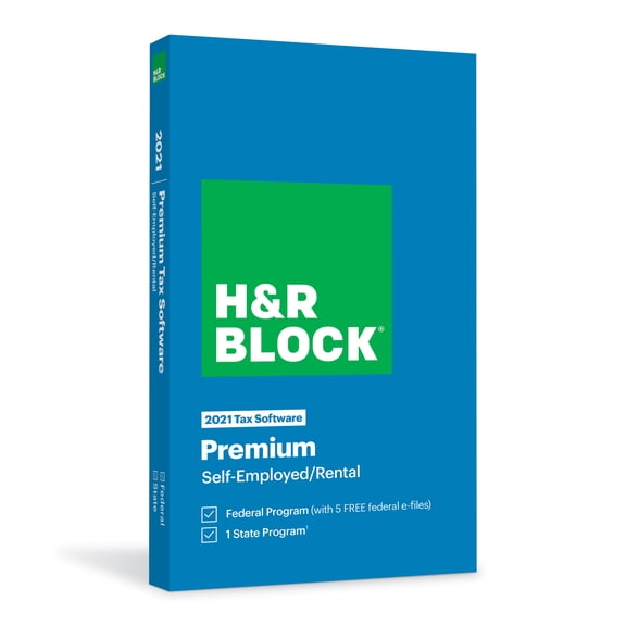 H&R Block: Tax Software, Premium 2021 (Digital Code by Mail) 5 Users