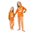thumbnail image 3 of Evdexr Halloween Matching Pajamas for Family Long Sleeve Crew Neck Shirts & Pajama Pants 2 Piece Sets 2026 Ghost Pumpkin Holiday Print Sleepwear Lightweight Breathable Outfits 8 Years, 3 of 8