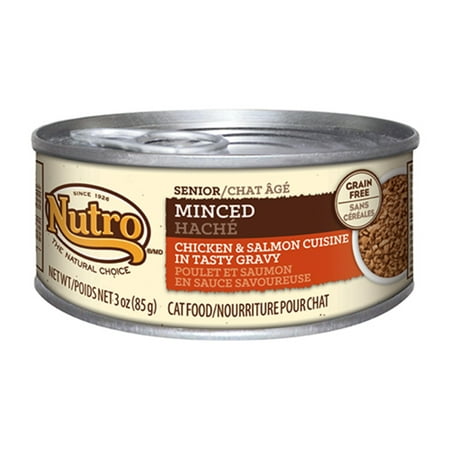 Nutro Senior Cat Minced Chicken And Salmon Cuisine In Tasty Gravy Canned Cat Food (Pack Of 24)