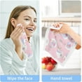 thumbnail image 6 of SKYSONIC 6 PCS Cute Swans Pink Baby Washcloths Towel Set, Highly Absorbent & Soft Cotton Wash Cloths 12"x 12" Face Hand Towels for Bathroom, Multi-Purpose Fingertip Towels, 6 of 7