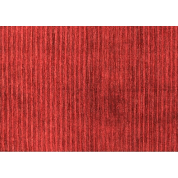 Ahgly Company Indoor Rectangle Abstract Orange Modern Area Rugs, 7' x 10'