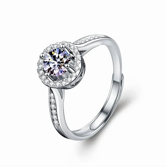 Whudwhu Marquise Engagement Ring In Pink With Lab Grown Diamond 925 Silver