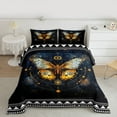 thumbnail image 2 of jejeloiu Boho Bohemian Moth Twin Comforter Sets,Orange Black Bedding Set For Adults Reversible 2-Piece, 2 of 8