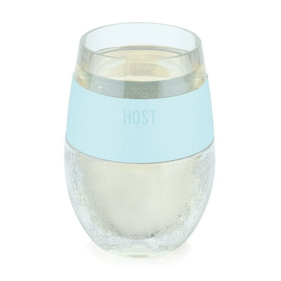 Host Wine Freeze Cooling Cup, Double Wall Insulated Tumbler 8.5 oz Ice Blue