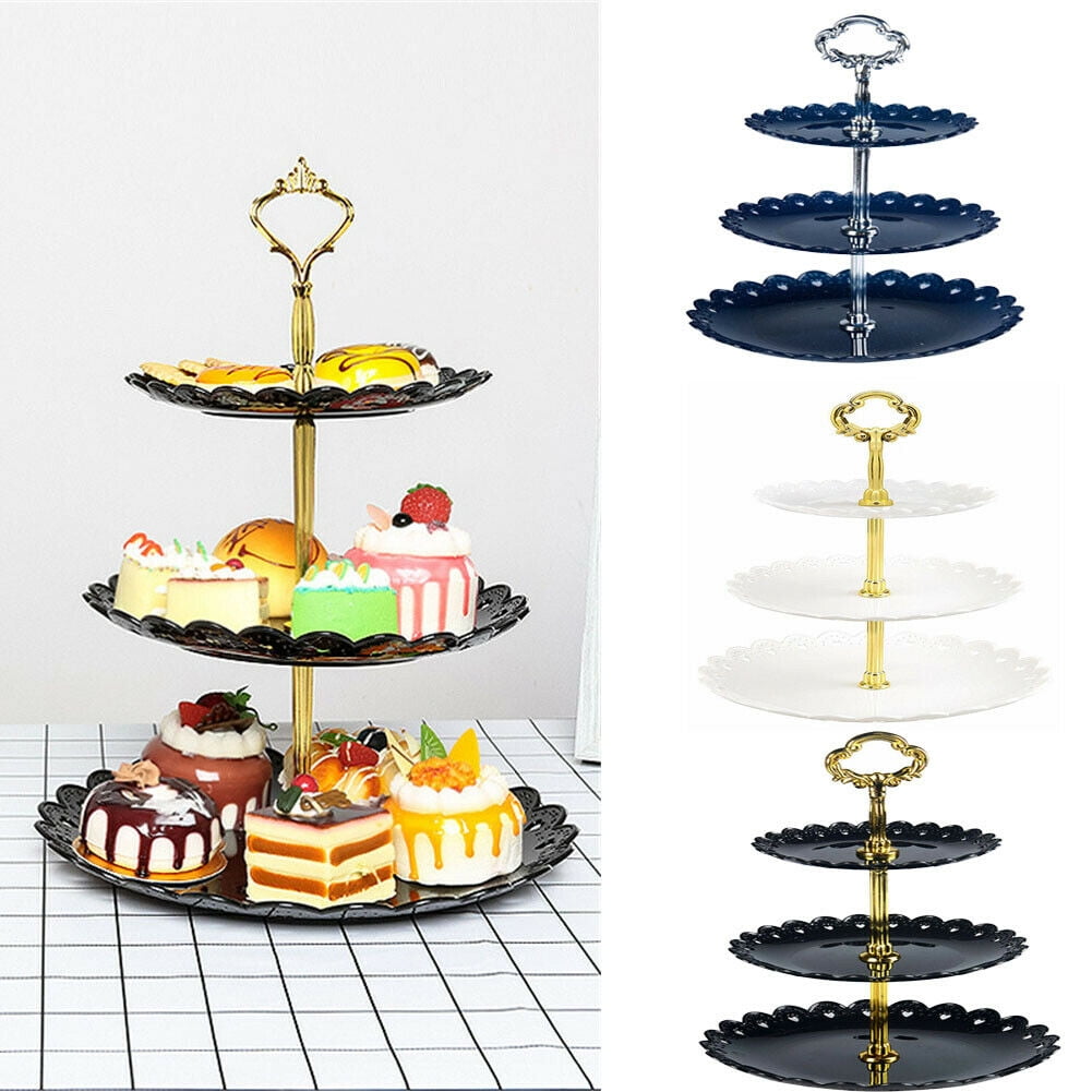 3Tier Cardboard Cake Stand Afternoon Tea Wedding Plates Birthday Party & Bunting